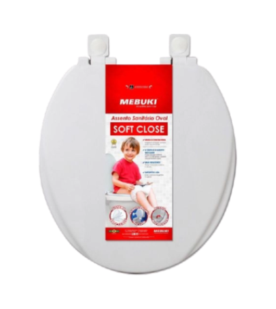 Mebuki - Assento Sanitario Soft Close Oval Branco